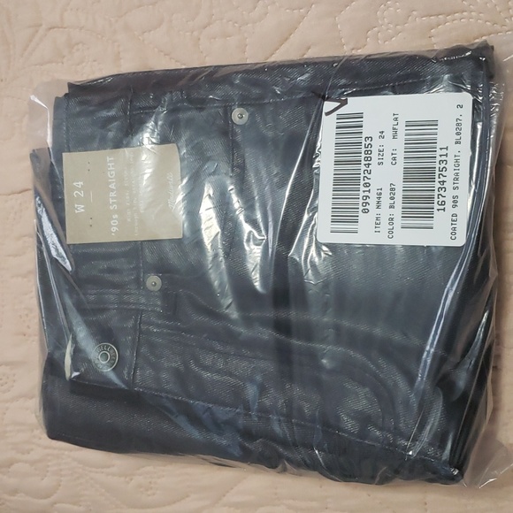 Madewell The '90s Straight Jean in Midnight Blue Foil Size 24 NN461 nwt - Picture 11 of 12